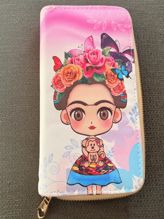 Minky Couture Accessories - Frida Kahlo Floral Zip Around Wallet